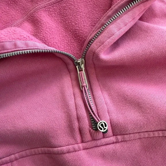 Lululemon Scuba Oversized Half-Zip Hoodie in Pink Blossom - Picture 3 of 4